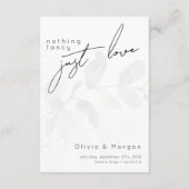 Eucalyptus Kalligrafie Script QR Code Huwelijk Informatiekaartje (Achterkant)