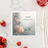 Eucalyptus Kant Tule Stof Blauw Bruidsfeest Servet (Insitu)