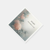 Eucalyptus Kant Tule Stof Blauw Bruidsfeest Servet (Hoek)