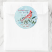 Eucalyptus kardinalen Viering van het leven Memori Ronde Sticker (Tas)