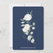 Eucalyptus Katoen | Gevoelde Ecru Trouwdag Save The Date (Achterkant)