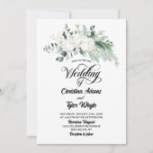 Eucalyptus katoenen bloem bruiloft kaart (Voorkant)
