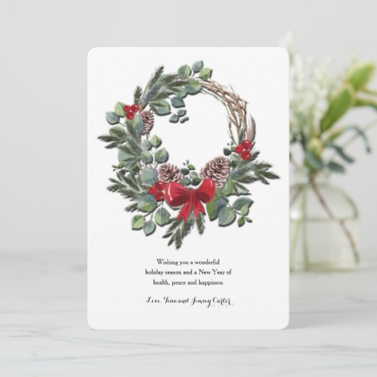 Eucalyptus Kerstkaart (Staand voorkant)