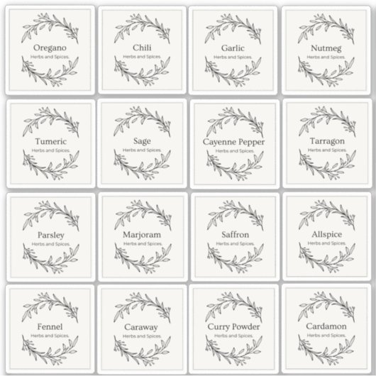 Eucalyptus Keuken Culinaire Kruiden Specerijen Scr Sticker (Voorkant)