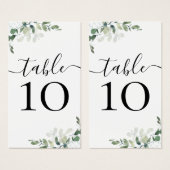 Eucalyptus klein tabelnummer BUDGET bruiloft Visitekaartje (Voorkant /achterkant)