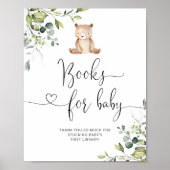 Eucalyptus kleine beer, eucalyptusboeken voor baby poster (Voorkant)