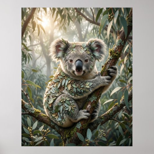 Eucalyptus Koala Calm Poster (Voorkant)