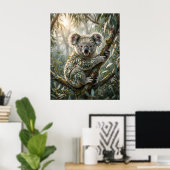 Eucalyptus Koala Calm Poster (Thuiskantoor)