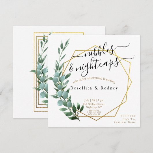 Eucalyptus koppels bruiloft douche unieke eleganti kaart (Voorkant / Achterkant)