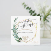 Eucalyptus koppels bruiloft douche unieke eleganti kaart (Staand voorkant)