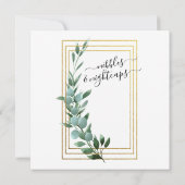 Eucalyptus koppels bruiloft douche unieke eleganti kaart (Achterkant)