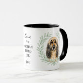 Eucalyptus Krans Afghaanse Hond Honden Monogram Mok (Voorkant rechts)