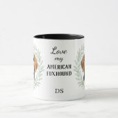 Eucalyptus Krans Amerikaanse Vosshond Monogram Mok (Midden)