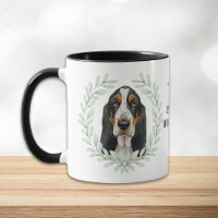 Eucalyptus Krans Basset Hound Hond Monogram