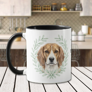 Eucalyptus Krans Beagle Hound Hond Monogram Mok