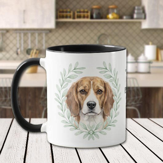 Eucalyptus Krans Beagle Hound Hond Monogram Mok