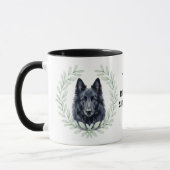 Eucalyptus Krans Belgische Herder Monogram Mok (Links)