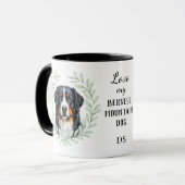 Eucalyptus Krans Berner Sennenhond Monogram Mok (Voorkant links)
