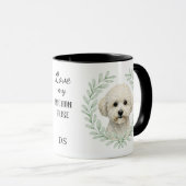 Eucalyptus Krans Bichon Frise Hond Monogram Mok (Voorkant rechts)