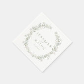 Eucalyptus Krans Bloemen Huwelijkspapier Servetten (Hoek)
