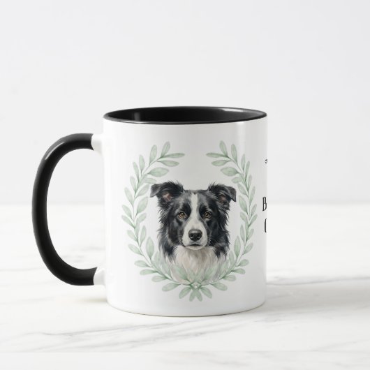 Eucalyptus Krans Border Collie Monogram Mok (Links)