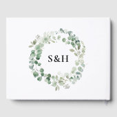 Eucalyptus krans botanische bruiloft gastenboek (Achterkant)