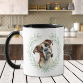 Eucalyptus Krans Boxer Hond Monogram Mok
