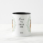 Eucalyptus Krans Collie Hond Monogram Mok (Midden)
