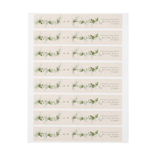 Eucalyptus Krans Cream Envelop Retouradres (Vel)