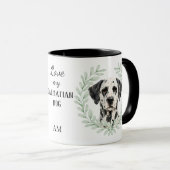 Eucalyptus Krans Dalmatiër Honden Monogram Mok (Voorkant rechts)