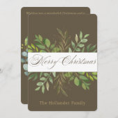 Eucalyptus Krans Foto Kerst Kaart (Voorkant / Achterkant)