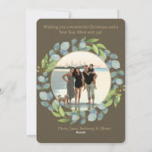 Eucalyptus Krans Foto Kerst Kaart (Achterkant)