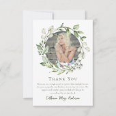 Eucalyptus Krans Foto Sympathie Begrafenismonument Bedankkaart (Voorkant)