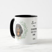 Eucalyptus Krans Gordon Setter Hond Monogram Mok (Voorkant links)