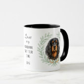 Eucalyptus Krans Gordon Setter Hond Monogram Mok (Voorkant rechts)