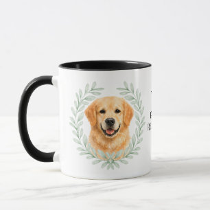 Eucalyptus Krans Gouden Retriever Hond Monogram Mok