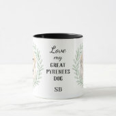 Eucalyptus Krans Great Pyrenees Hond Monogram Mok (Midden)
