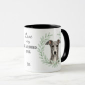 Eucalyptus Krans Greyhound Hond Monogram Mok (Voorkant rechts)