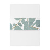 Eucalyptus krans groen bruiloft buik band uitnodigingen wikkel (Achterkant Voorbeeld)