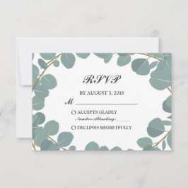Eucalyptus Krans groen Bruiloft RSVP Respons