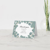 Eucalyptus Krans Groene Huwelijks Dankkaart Bedankkaart (Voorkant)
