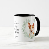Eucalyptus Krans Ibizan Hound Monogram Mok (Voorkant rechts)