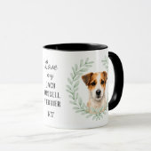Eucalyptus Krans Jack Russell Terrier Monogram Mok (Voorkant rechts)