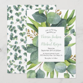 Eucalyptus Krans Lijst Huwelijksuitnodiging Kaart