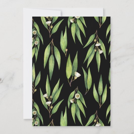 Eucalyptus Krans Lijst Huwelijksuitnodiging Kaart (Achterkant)