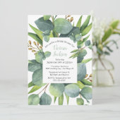 Eucalyptus krans Lijst Vrijgezellenfeest Kaart (Staand voorkant)