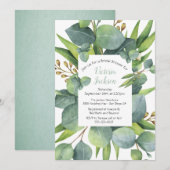 Eucalyptus krans Lijst Vrijgezellenfeest Kaart (Voorkant / Achterkant)