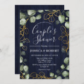 Eucalyptus Krans Marine Houten Koppels Douche Kaart (Voorkant / Achterkant)