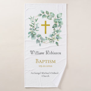 Eucalyptus Krans Orthodoxe Christelijke doop Gift Badhanddoek