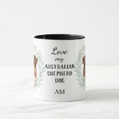 Eucalyptus Krans Rode Merle Aussie Monogram Mok (Midden)